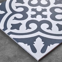Camilla White & Blue Decorative Porcelain Tile